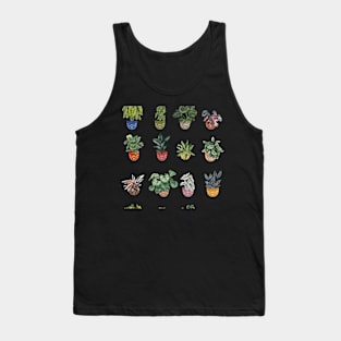 Potted Plants Pattern Tank Top